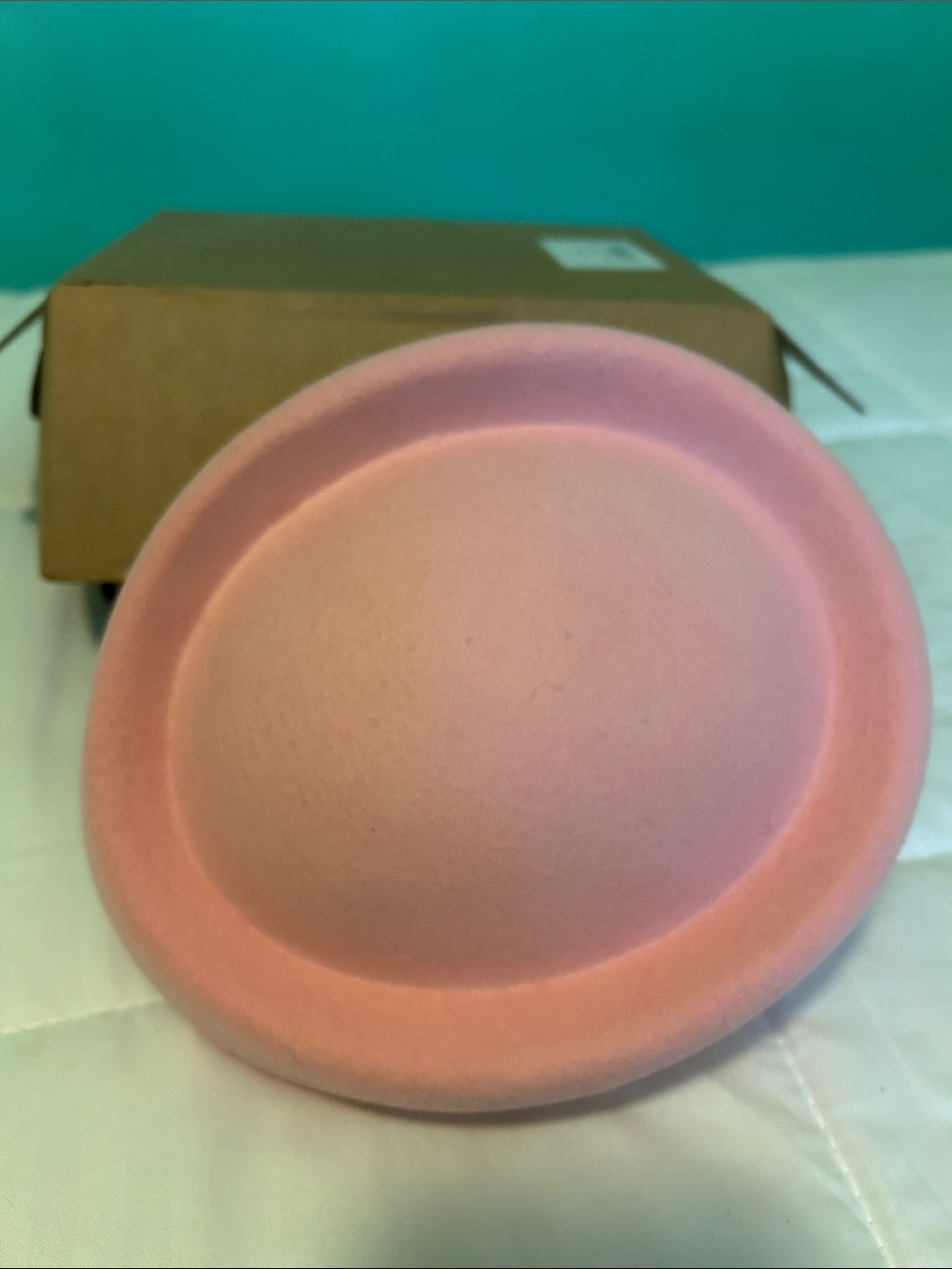 Pink retro cocktail pillbox hat
